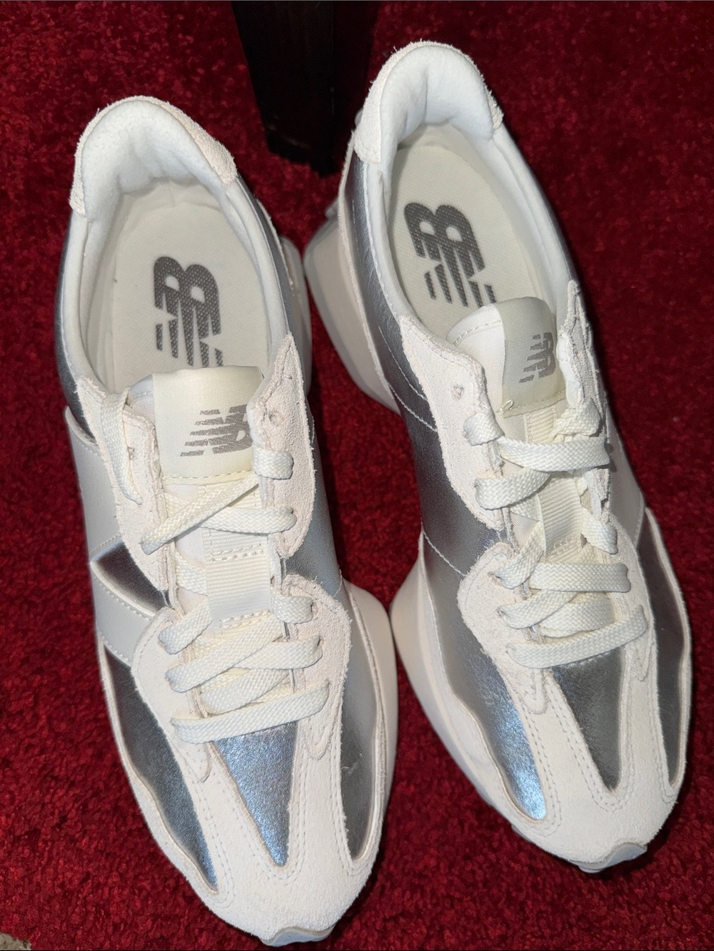 NEW BALANCE 327 ~ “SILVER METALLIC SEA SALT” - Picture 7 of 13